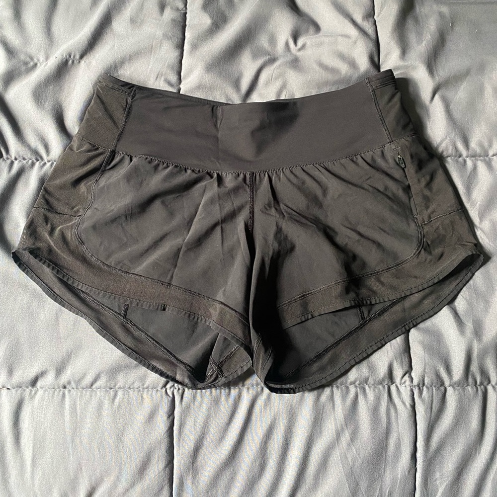 Black Mesh Lululemon Speed Short